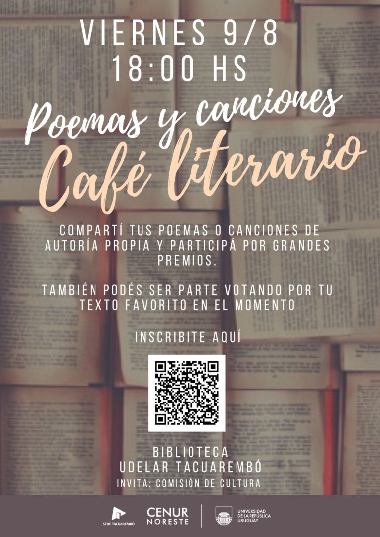 Café Literario con consurso de Poemas y Canciones